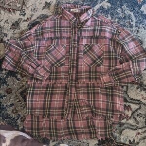Oli & Hali size small oversized flannel shirt.